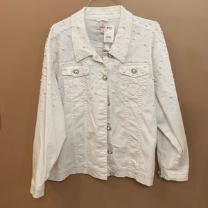 New Plus white glitzy jacket